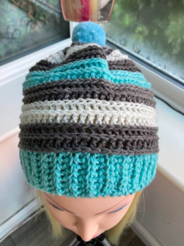 Turquoise, Grey & White Hat.2-720x960