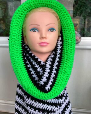 Neon Green, Black & White Peek-a-Boo Cocoon-720x960